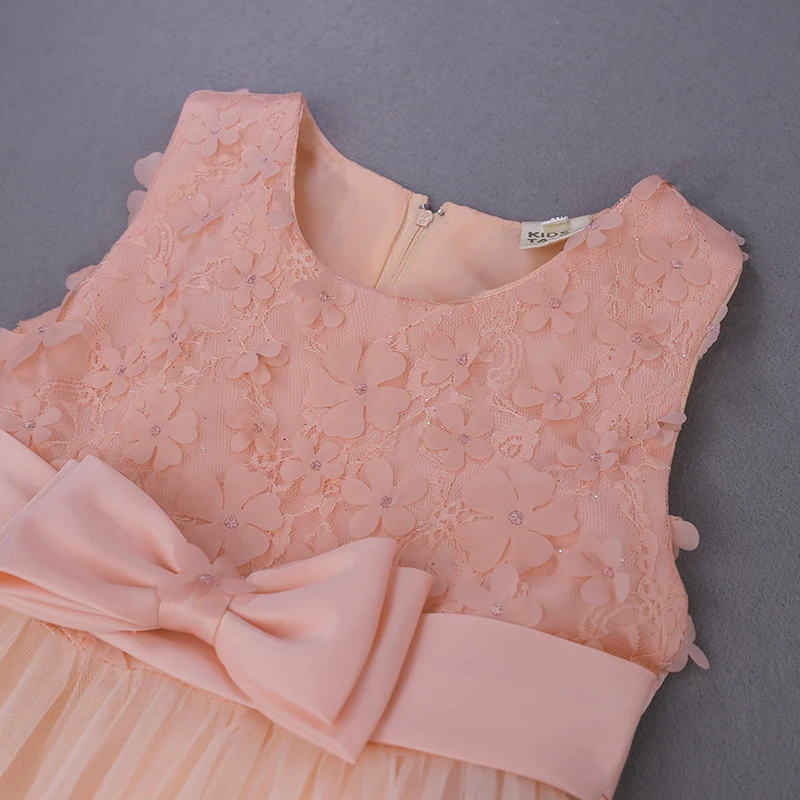 PR-204 летнее платье для детей Платье с цветочным узором девочек Вечерние платья