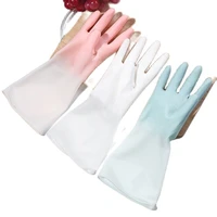 gradient waterproof latex gloves womens thin laundry housework cleaning gloves kitchen durable gloves home essentials