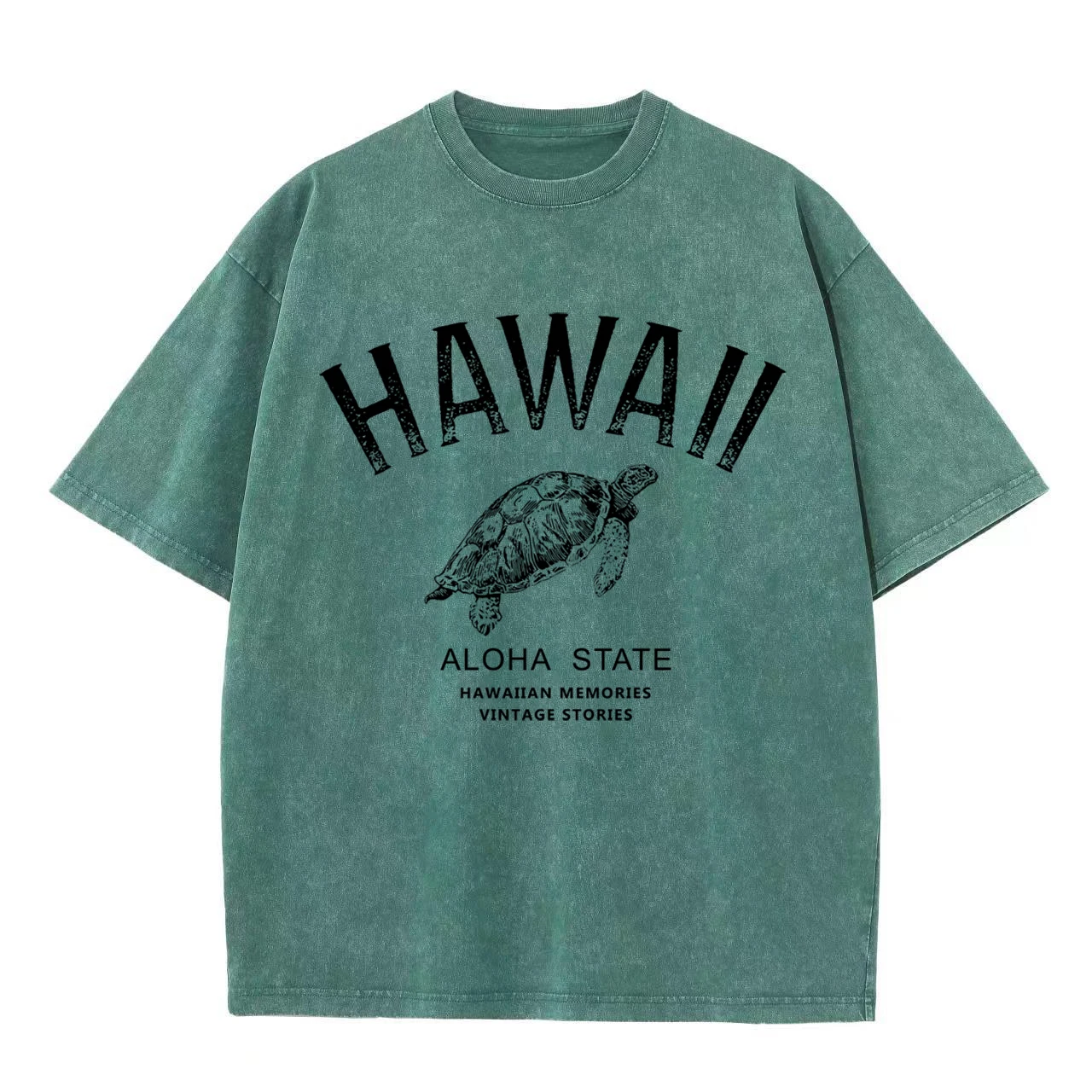 

Hawaii Aloha State Sea Turtle Print Male T-Shirt Fashion Street Casual T Shirt Oversize T-Shirts Summer Cotton Soft Men Clothes