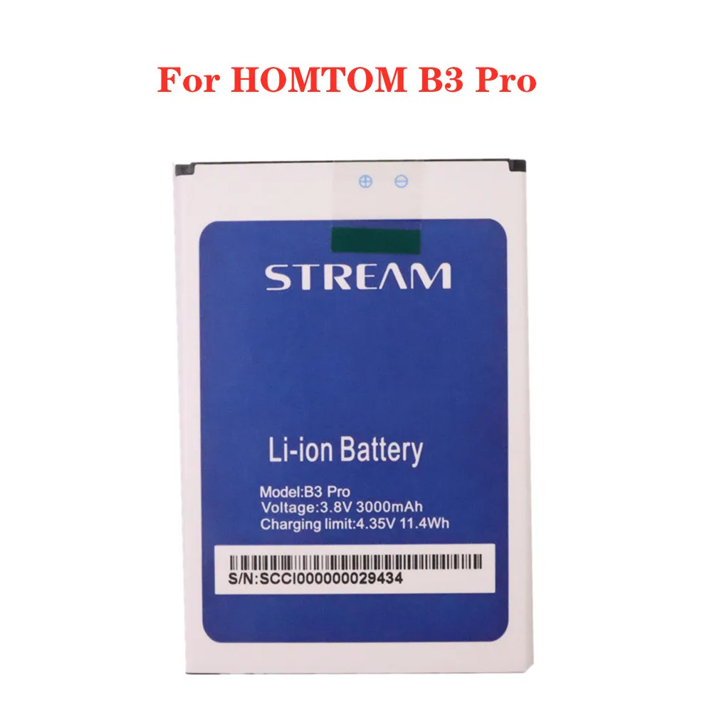 

High Quality 3000mAh Battery For HOMTOM B3 Pro B3pro Mobile Phone Battery