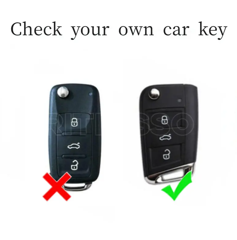 Чехол для автомобильного ключа из цинкового сплава чехол с полным покрытием VW