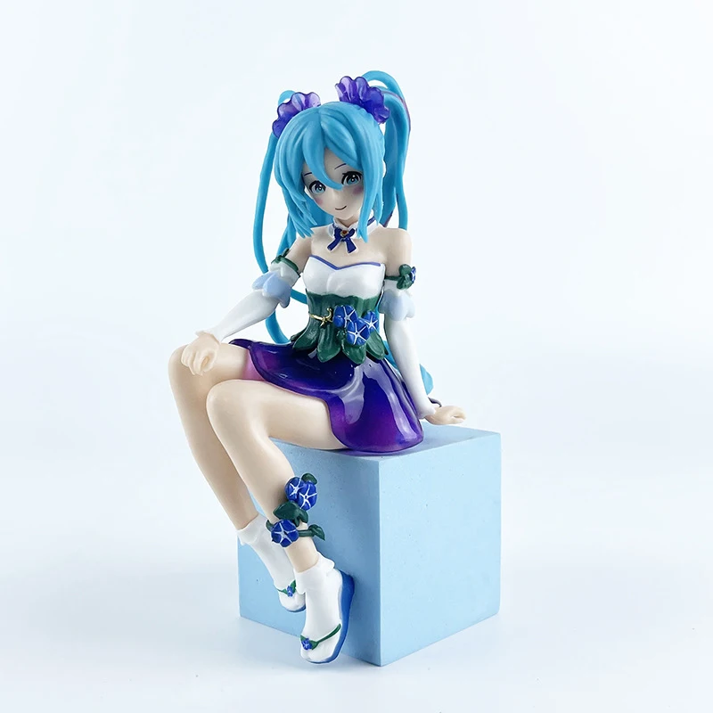 Virtual Singer Miku Morning Glory Fairy Kawaii Girl Doll Pvc Collectible Model Toys Gift