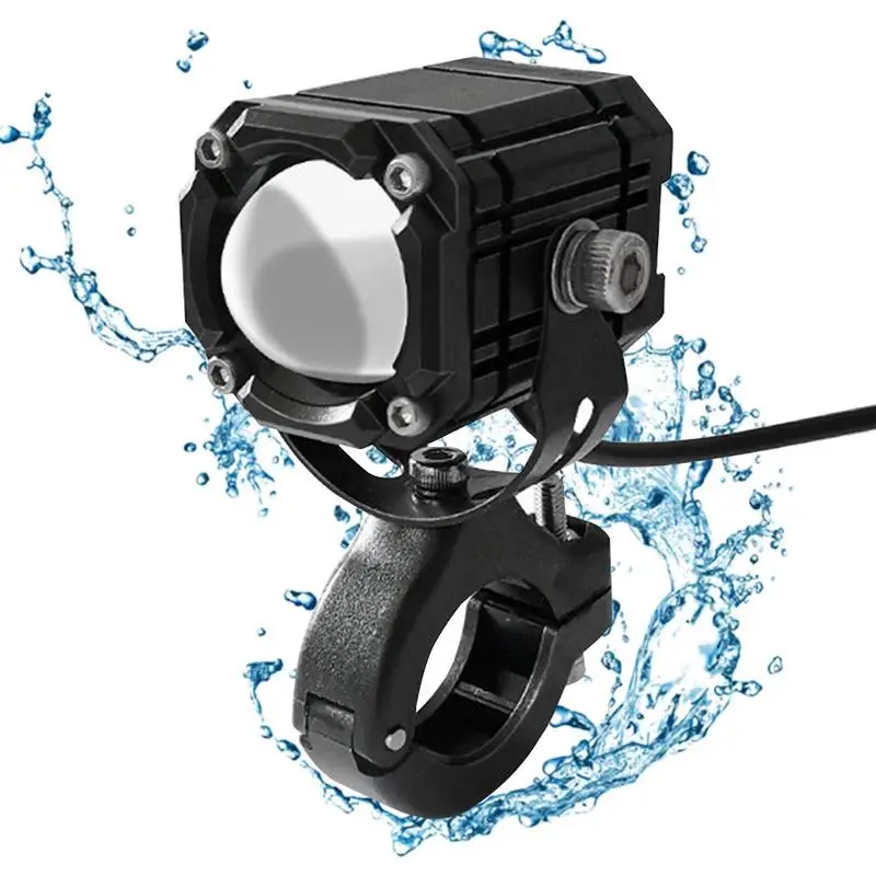 

Motorcycle Auxiliary Lights Motorcycle Lights Headlight Ultra Bright Adjustable Spotlight White & Amber LED Light Universal For