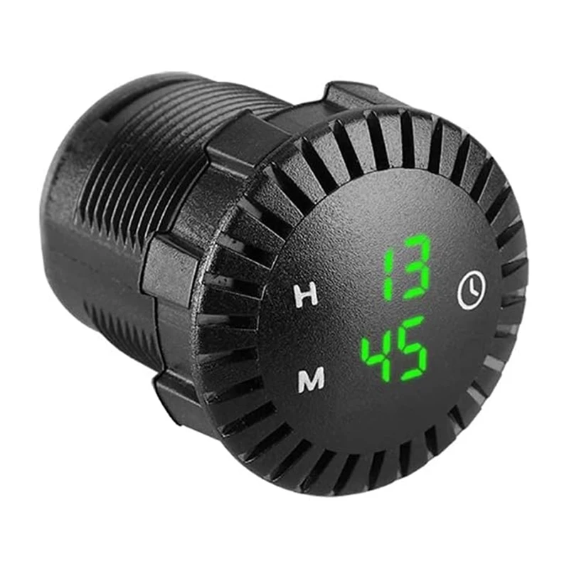 1 Piece Car LED Electronic Clock Switch Charger Universal Supplies Red Light