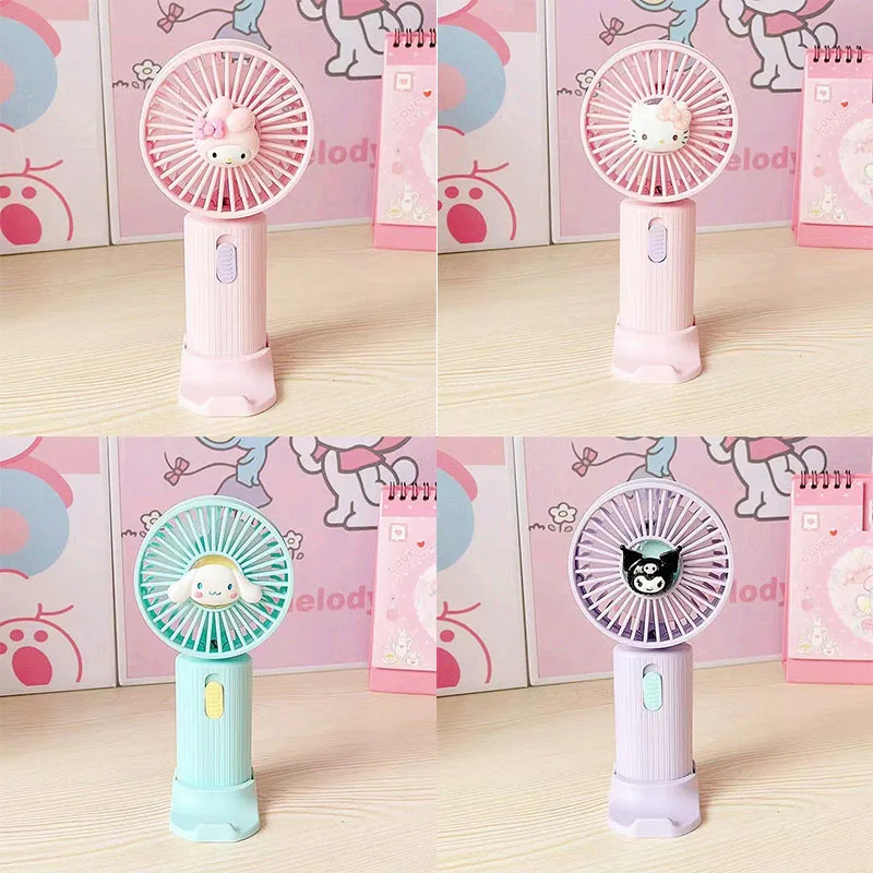 

Мультяшный милый кавайный Sanrioed Cinnamoroll My Melody Hellokittys новый узор летний офисный стол с кронштейном электрический вентилятор