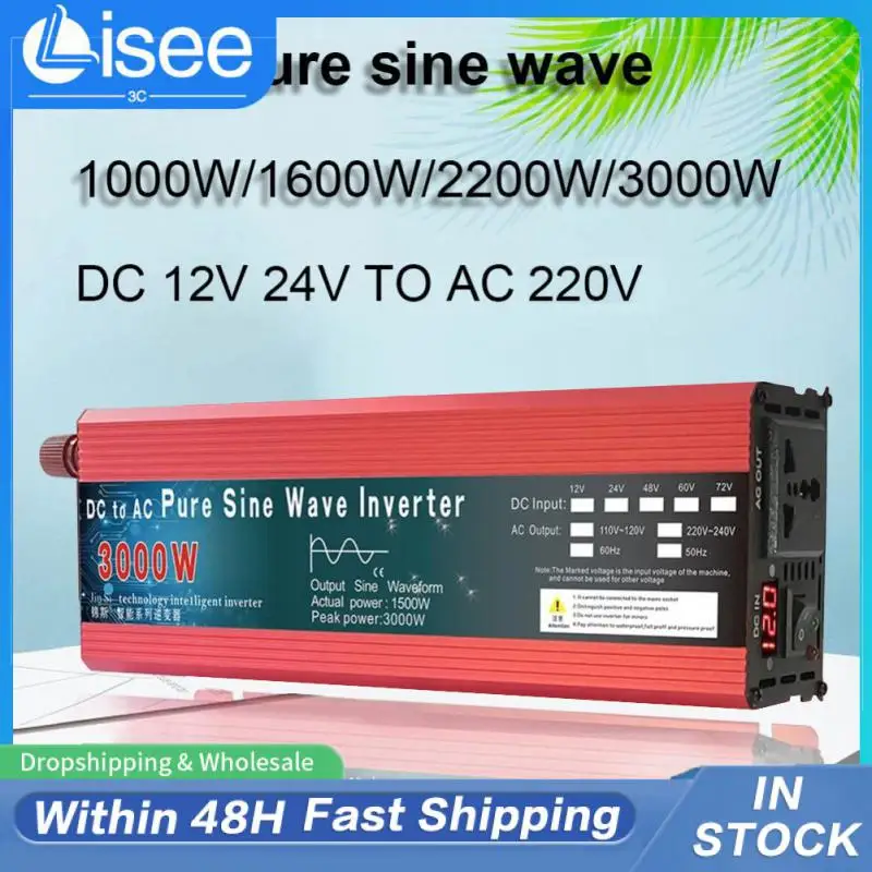 

Portable Convert Eu Socket Converter Solar Car Inverter Car Charger Pure Sine Wave Power Inverter Universal Car Power Inverter