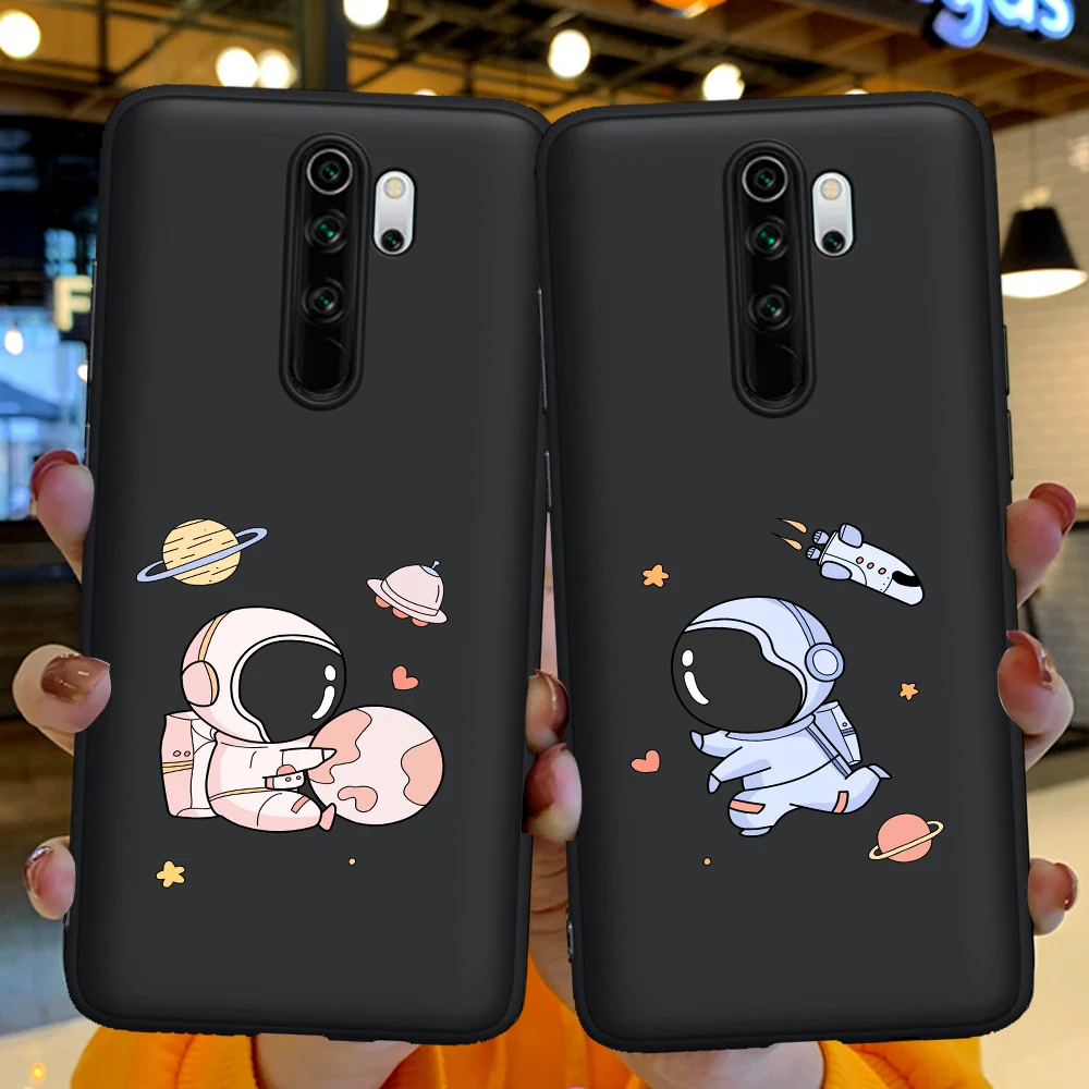

Space Astronaut Cute couple Cartoon Funda for Xiaomi Mi 9T Redmi Note 5 6 7 8 8T 9 9S 10 10Pro K20 K30 9T Pro Phone Case cover