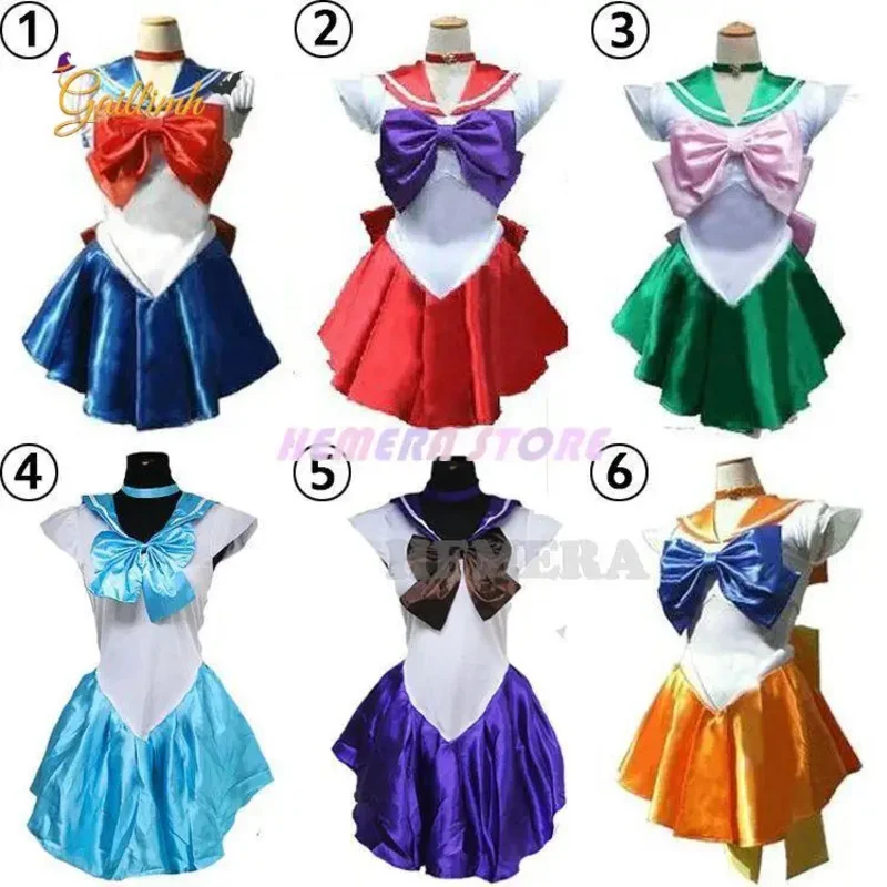 Аниме Косплей Костюм Цукино Усаги Униформа Платье Одежда Желтый Парик Хэллоуин