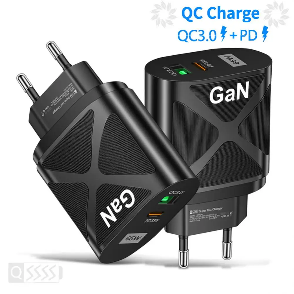 

PD Fast Charging Charging Adapters Universal GaN Charger 65W Pd Fast Charging Charging Adapters USB Charger 65w Gan Charger