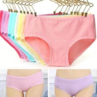 pure cotton women panties underwear 95 cotton breathable solid candy color women girl briefs underpant lingerie panty
