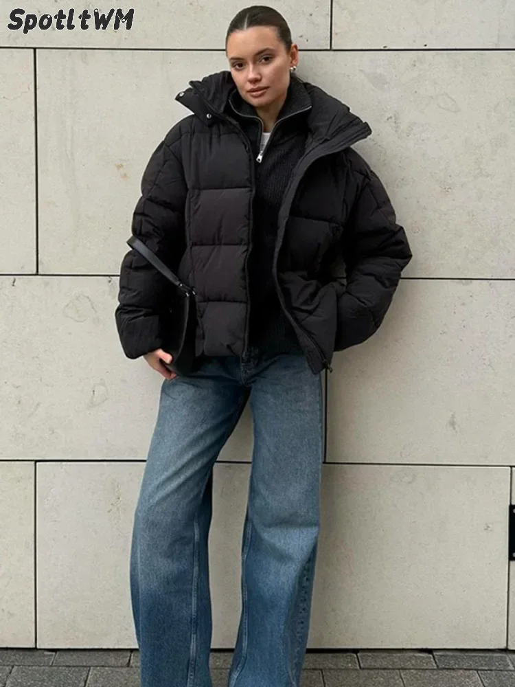 Новые модные толстые теплые хлопковые пальто с капюшоном для женщин