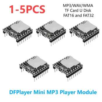 1-5pcs DFPlayer Mini MP3 Player Module V3.0 16P TF Card U Disk DF Player Audio Voice Module Board for Arduino Diy Kit 1