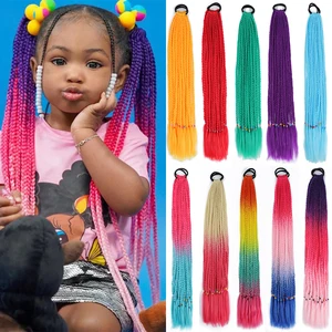 AZQUEEN Synthetic Colorful Hair Braided Ponytail Extensions Wear In Pony Tail And Chignon 24