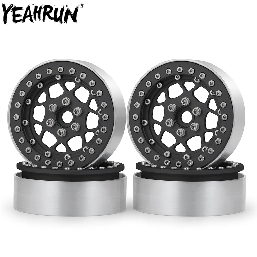 

YEAHRUN 25mm 1.9inch Aluminum Beadlock Wheel Hub Rim For 1/10 Axial SCX10 90027 90028 90046 D90 D110 CC01 TRX4 RC Crawler Car