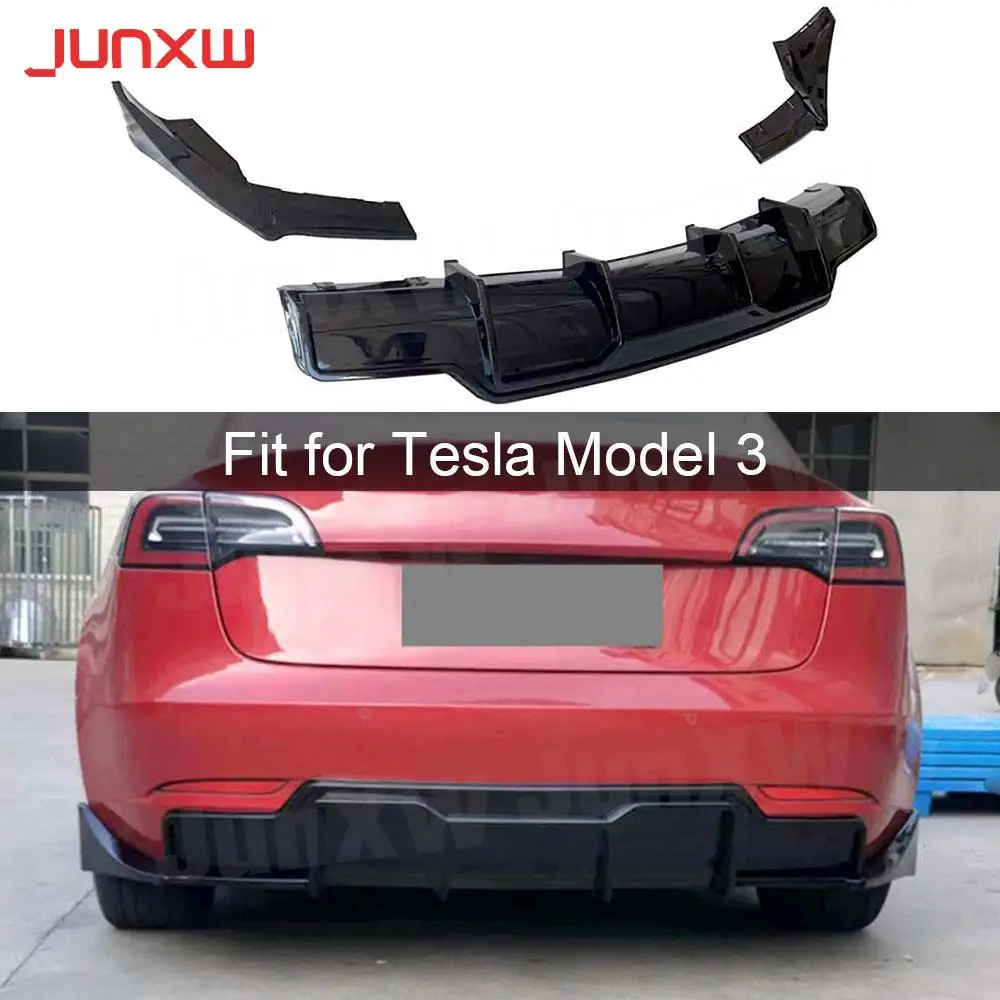 

3 шт., карбоновые разветвители Tesla Model 3 2017 + ABS