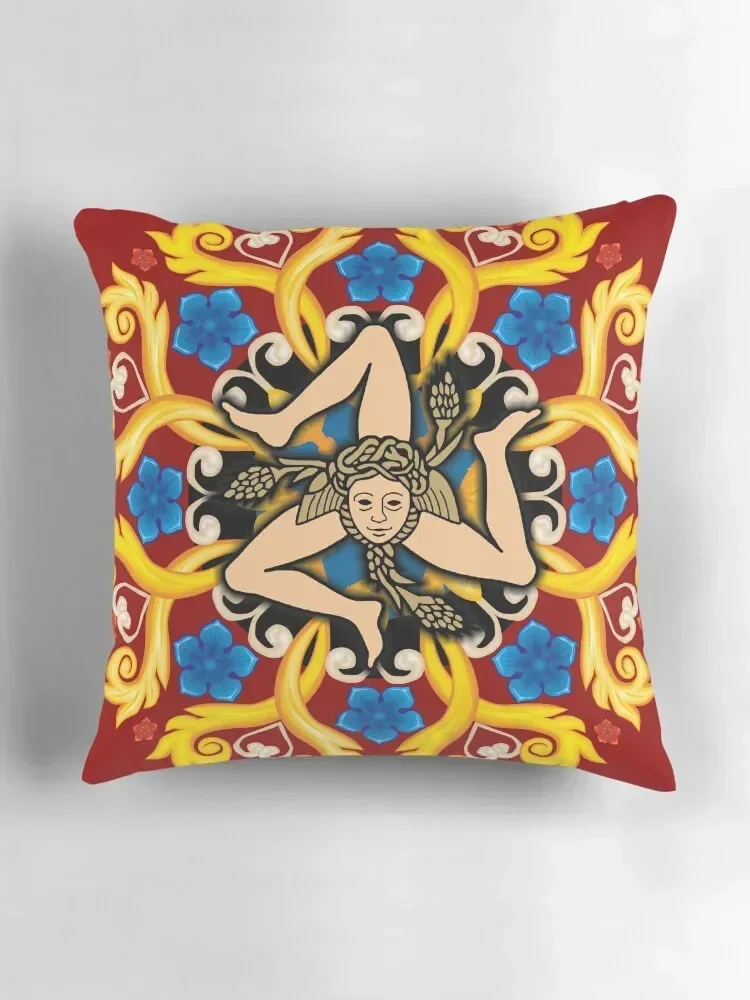 Sicilia Triscele Trinacria maioliche декоративная подушка чехол для дивана декоративный гостиной