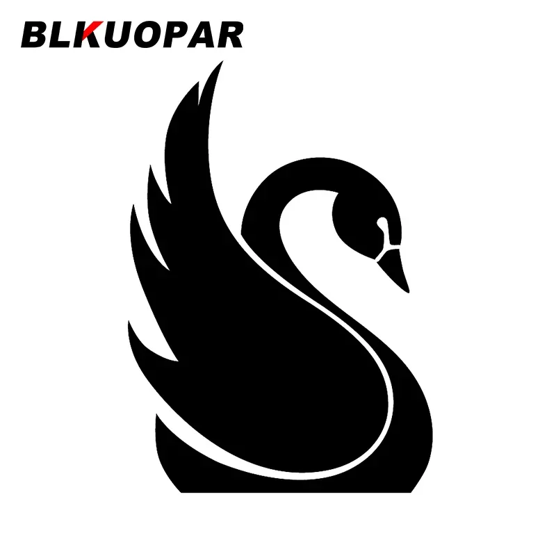 

BLKUOPAR для мультфильмов, черные наклейки с лебедем, виниловый материал, автомобильные наклейки, багажник, водостойкий кемперван, солнцезащитный крем, забавное украшение