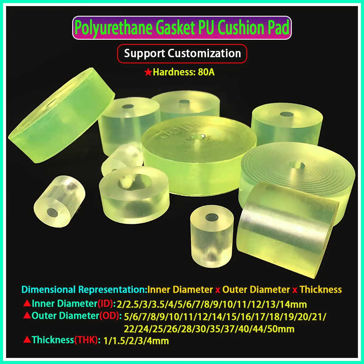 Подушка из полиуретана/полиуретановая прокладка/плоская прокладка из коровьих сухожилий/амортизирующая прокладка/износостойкая и ударопрочная уплотнительная прокладка