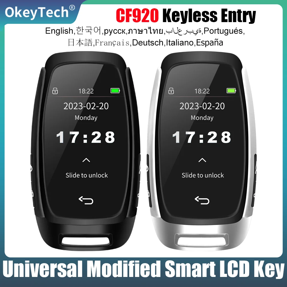 CF920 Universal Modified Smart Key LCD Screen For Audi  For VW For Hyundai Comfortable Keyless Entry Auto Lock Korean/English