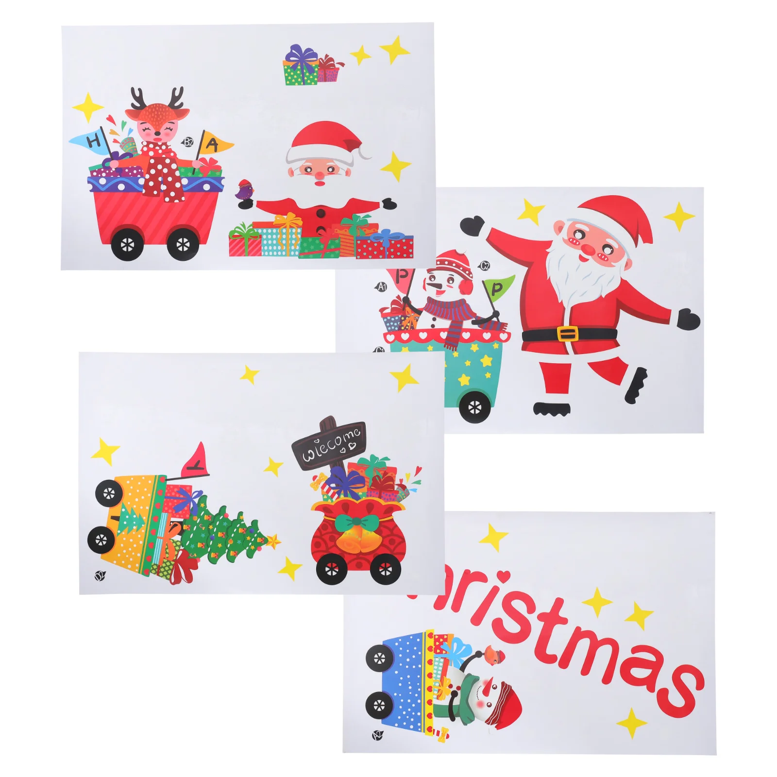 

1pc Window Decal Creative Christmas Door Sticker Window Sticker for Shop