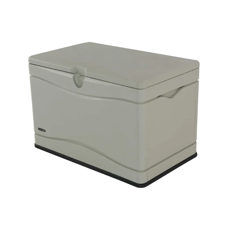 

Lifetime Heavy-Duty 80 Gallon Plastic Deck Box, Beige 39L X 24W X 26H In Organizador Boite Rangement Storage Boxes