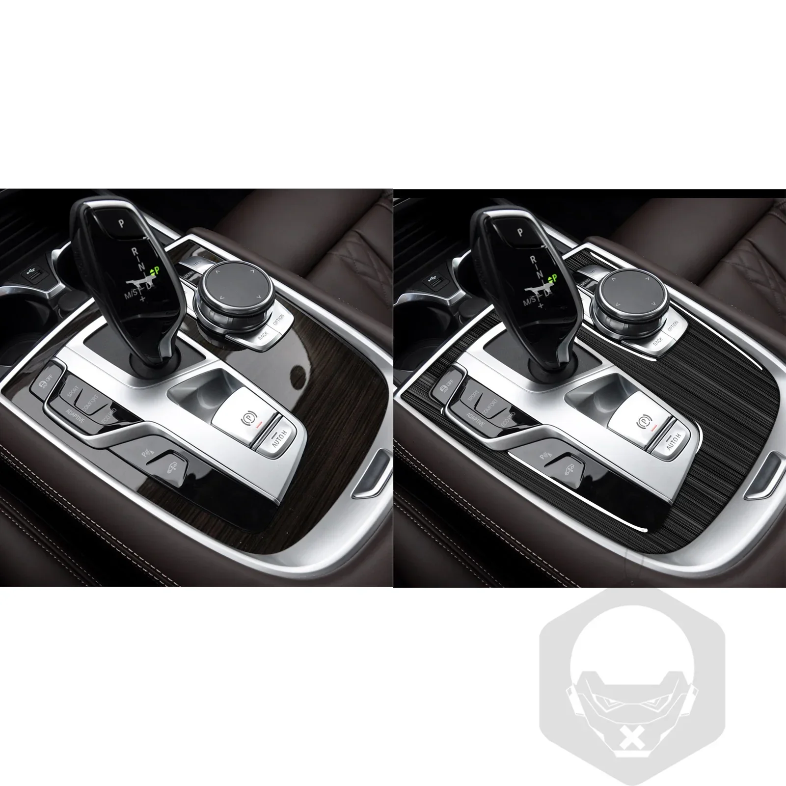 Фото Для BMW 7 серии G11 G12 2016 — 2022 Черная полоса Автомобильные аксессуары Авто коробка переключения передач Крышка панели Рамка Накладка Наклейка Модификация №4