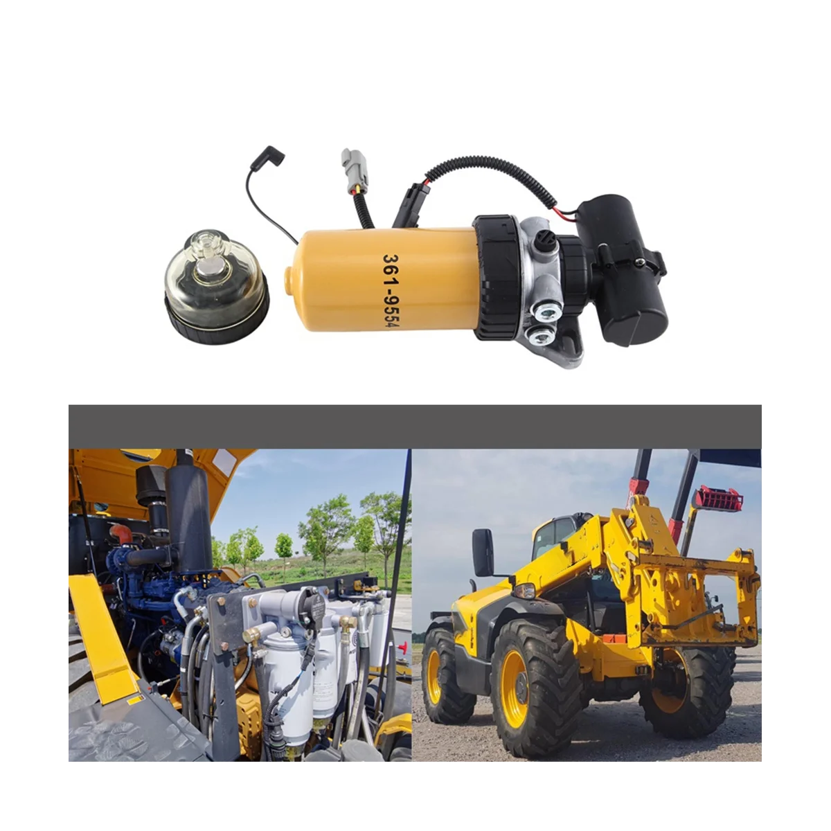 Топливный фильтр для двигателя JCB 444 3CX 4CX топливный водяной сепаратор в сборе