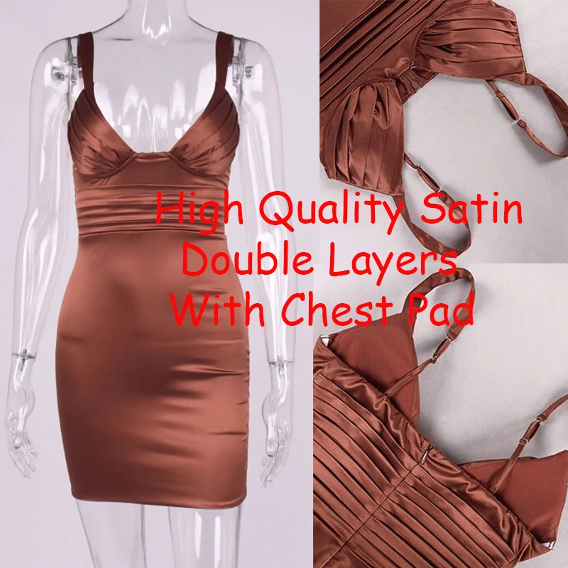 Женское атласное мини-платье с открытыми плечами и открытой спиной |
