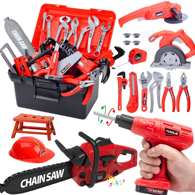 Pretend Play Engineer Simulation Repair Electric Drill Screw