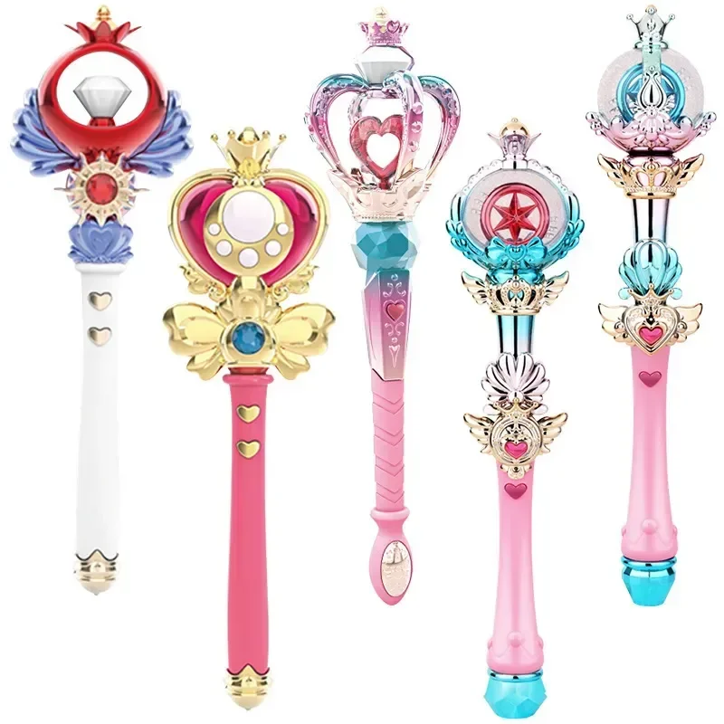 

Light Music Stick Children Cartoon Anime Peripheral Magic Fairy Stick Toys Cosplay Scepter Props Girls Heart Birthday Doll Gift