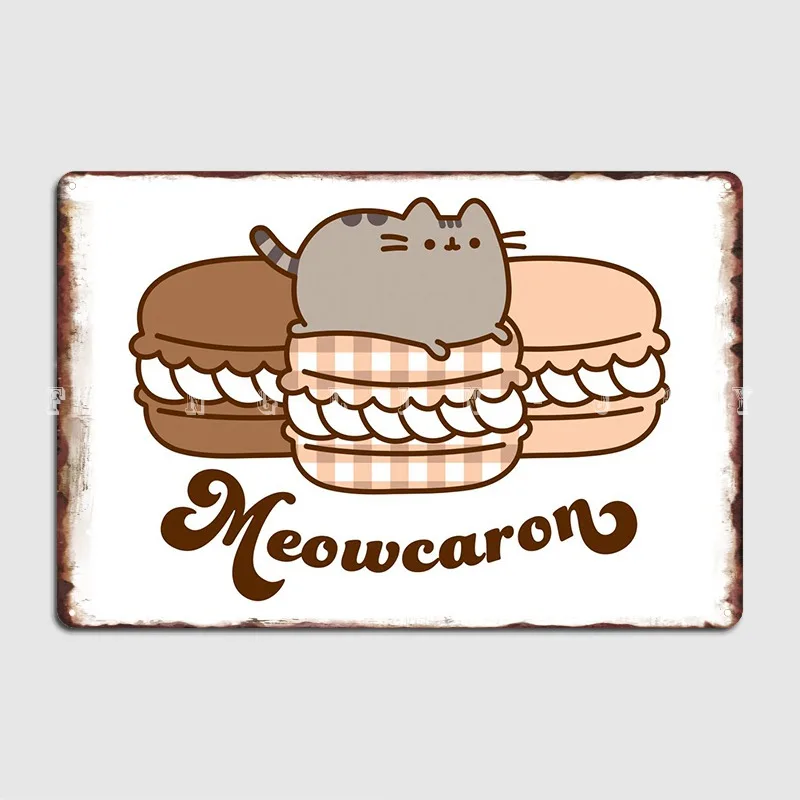 

Meowcaron Poster Metal Plaque Printing Bar Cave Cinema Garage Garage Decoration Tin Sign Posters