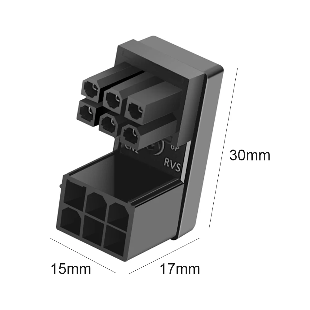 Адаптер питания ATX Угловая головка 8 контактов 6 гнездо до штекер 180 градусов