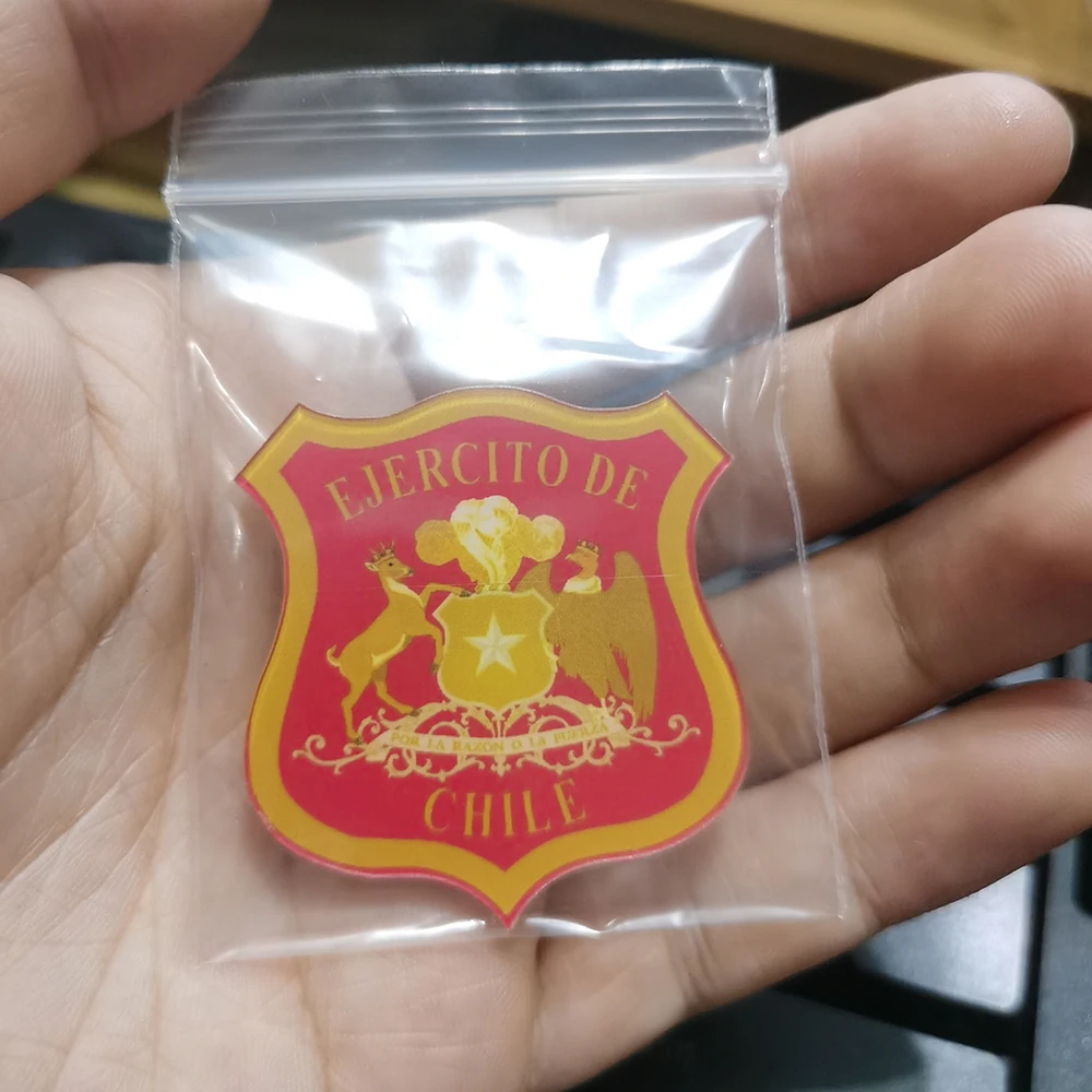 Military Enthusiasts Acrylic Brooch Chile Army Air Force Marine Corps Navy  Pins American Military Badges Jewelry Gift