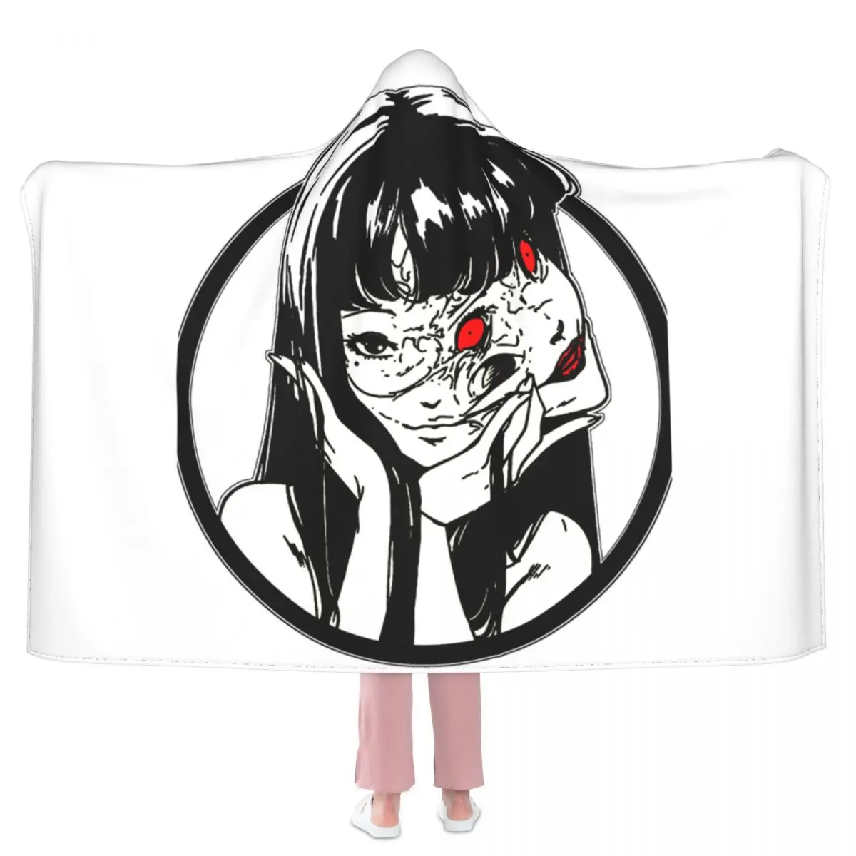 

Одеяло Tomie с логотипом Junji Ito, милый кот удзумаки, суичи, пушистое с капюшоном, Флисовое одеяло, диван, мягкое модное покрывало