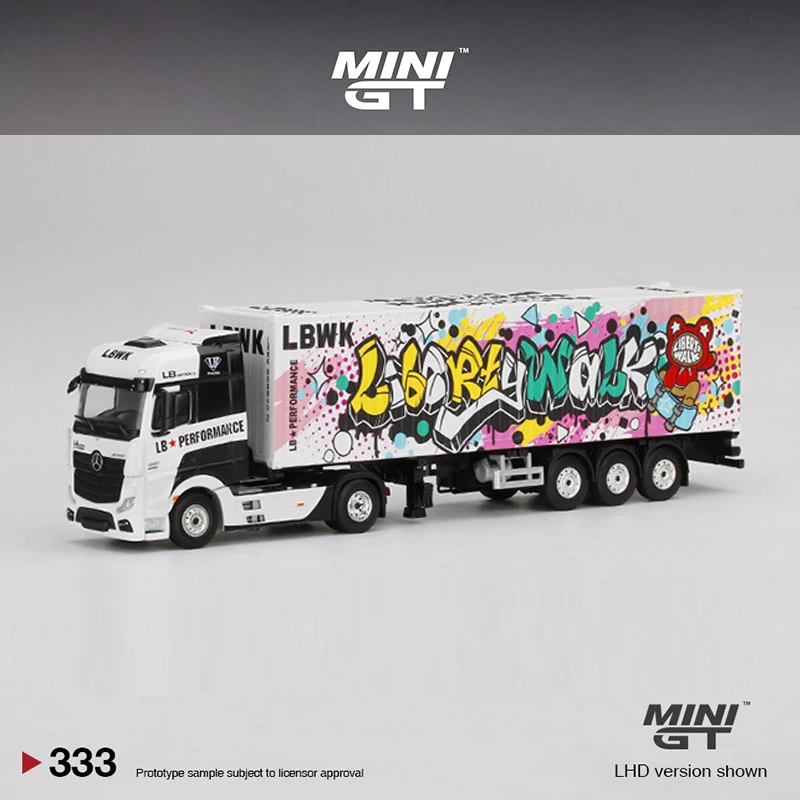 

MINI GT 1:64 Model Truck Transporter Actros LBWK Kuma Graffiti -#333 LHD