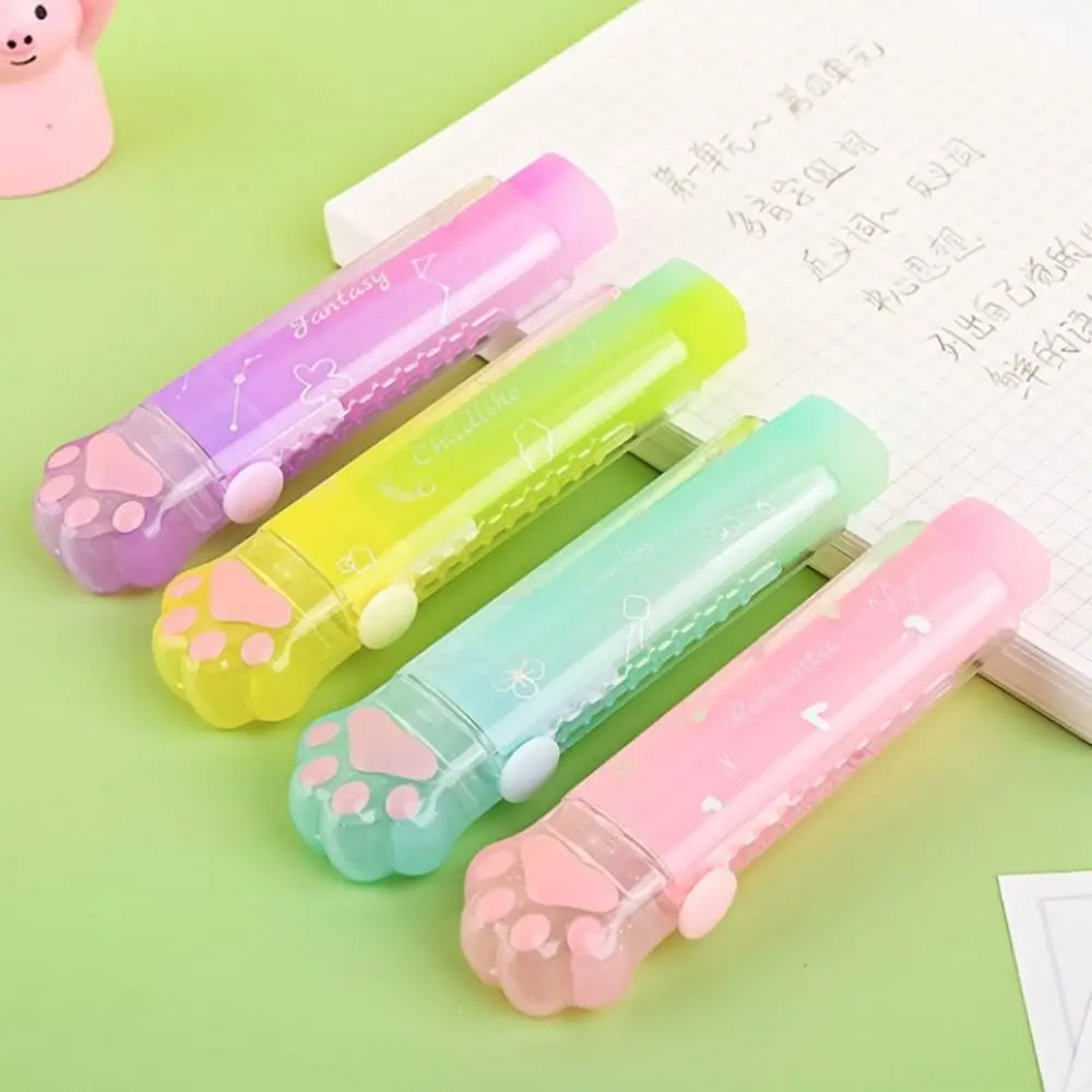 

Stationery Traceless School Office Supplies Art Pencil Erasers Cat Claw Jelly Eraser Writing Drawing Eraser Push Pull Eraser
