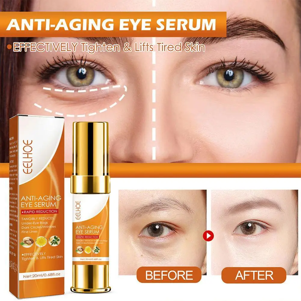 

Instant Anti Aging Eye Serum Wrinkle Removal Anti Dark Circles Eye Bags Puffiness Fade Fine Lines Moisturizing Brighten Eye Care