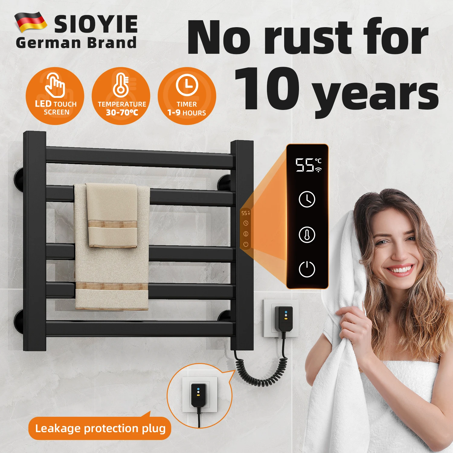 SIOYIE Полотенцесушитель электрический настенный полотенцесушитель с