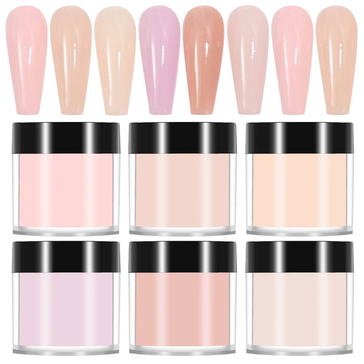 6 шт./набор акриловый порошок для ногтей