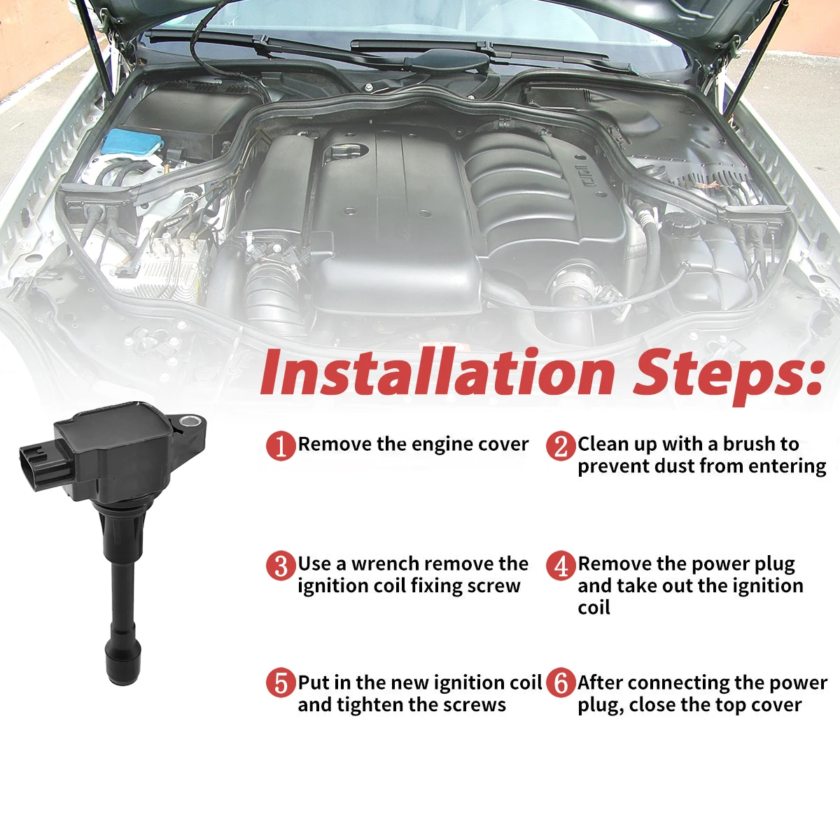 Фото 4 шт. катушка зажигания + иридиевая свеча зажигания для Nissan Altima Cube Rogue Infiniti FX50 uf549 22448ED000 22448JA00A 22448JA00C №4