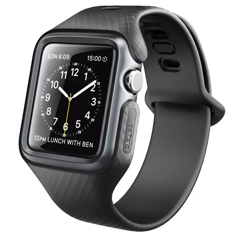 

Противоударный ультразащитный чехол-бампер серии Hera с ремешками для наручных часов 6/SE/5/4 (40 мм/44 мм)