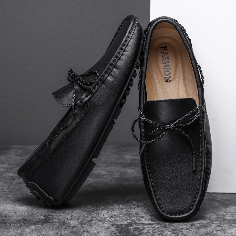 

New Mens Shoes Plus Size 38-48 Genuine Leather Men Casual Business Formal Wear Classic Gentleman Dress Loafer Men Sneaker Luxe