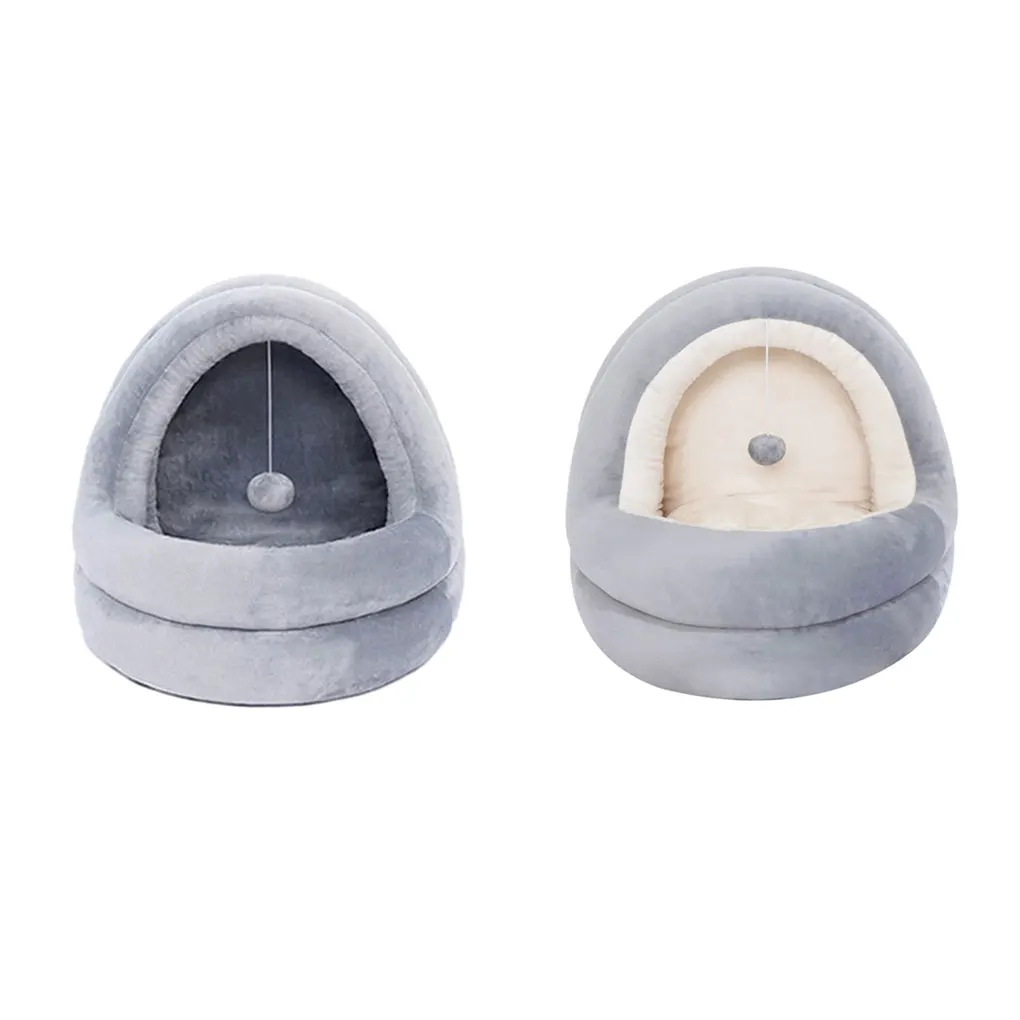 

Pet Tent Bed Plush Kitten Anti-slide Bottom Warm House Pets Supplies
