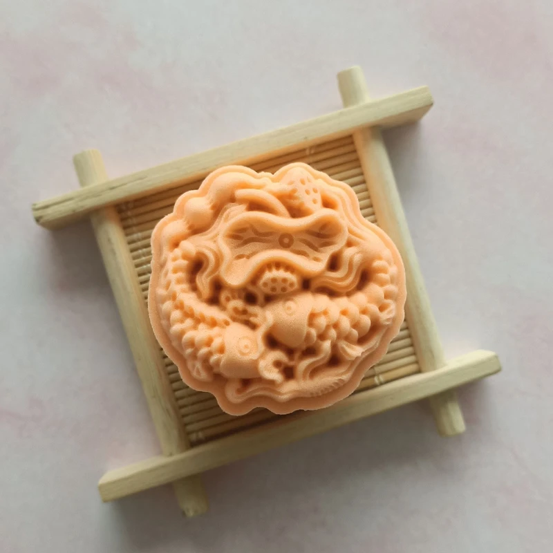 

50g Fish Lotus Shape Plastic Mooncake Molds Mooncake Mold DIY Baking Accessories