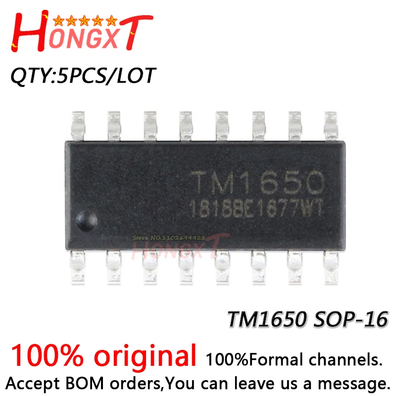 5 шт., 100% новый TM1650 SOP-16 LEDDRIVER CONTROL/keyboardscan, интегральная схема.