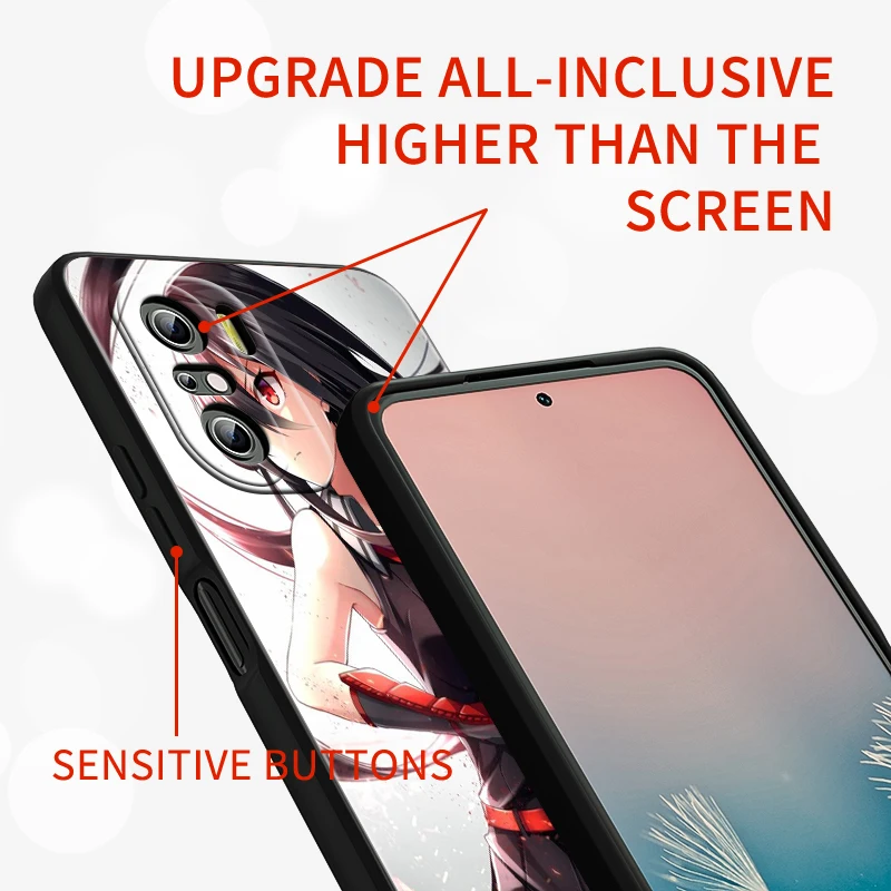 Аниме Akame Ga Kill для Xiaomi Redmi Note 13 12 11E 11S 11 11T 10 10S 9 9S Pro Plus 4G 5G Черный чехол телефона