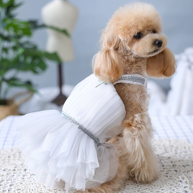 

Unique Original Handmade Dog Clothes Pet Wedding Dress Ancient Greek Goddess Style Princess Apparel Party Holiday Birthday Gift