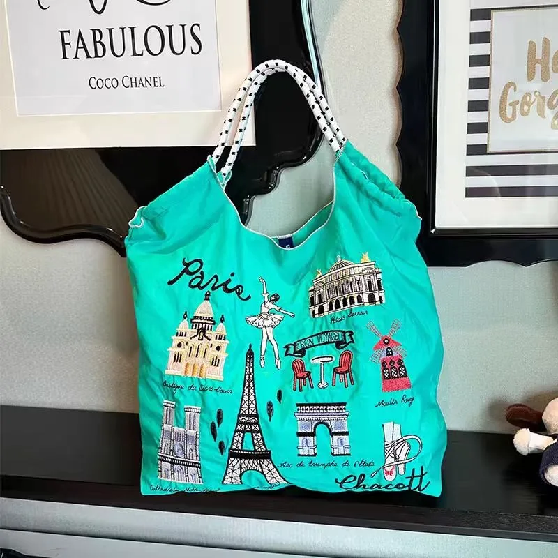 Японская ручная сумка из ткани Оксфорд с вышивкой нейлоновая портативная для