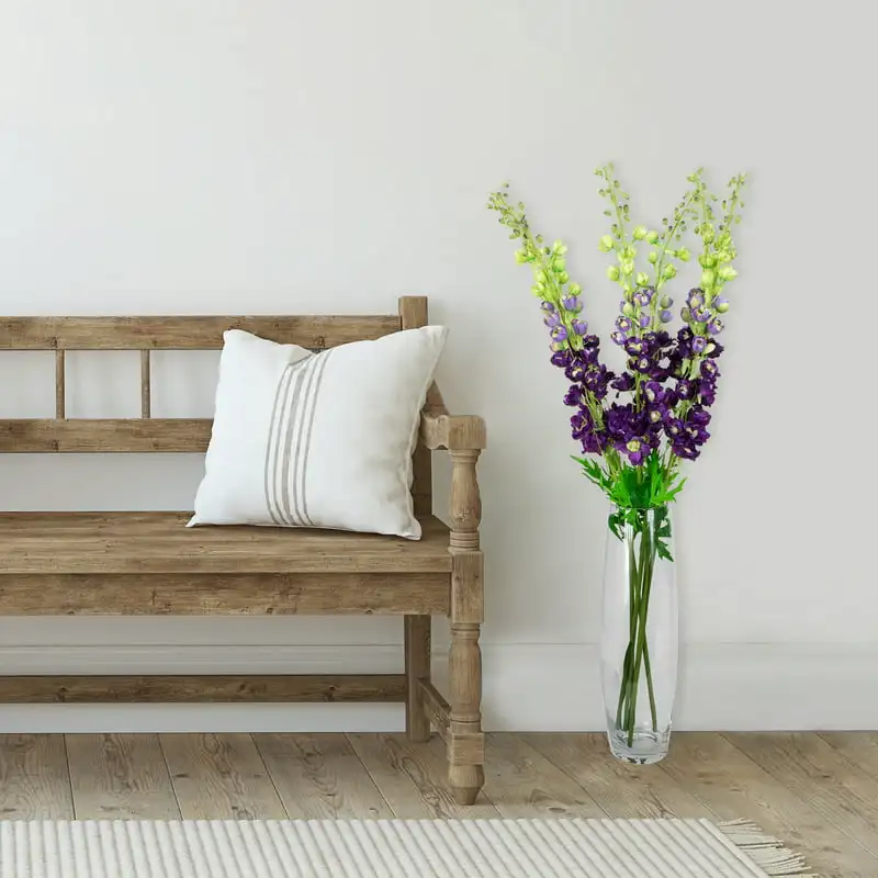 

of 6 Purple Delphinium Artificial Floral Stems 40"