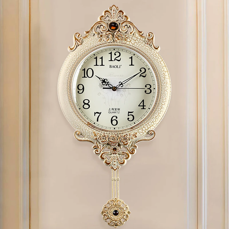 

European Style Wall Clock Modern Design Simple Creative Mute Living Room Wall Clock Quartz Reloj De Pared Room Decoration